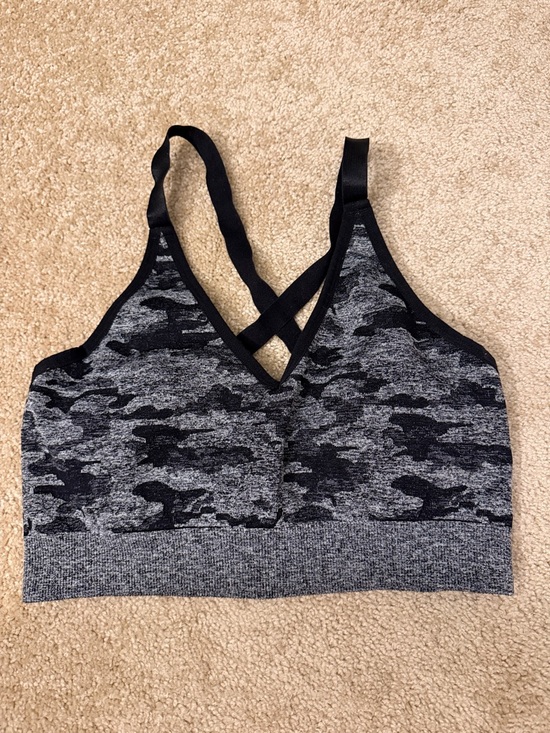AYBL Evolve Camo Seamless Sports Bra - Black Size Large - Picture 3 of 6